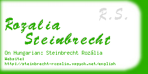 rozalia steinbrecht business card